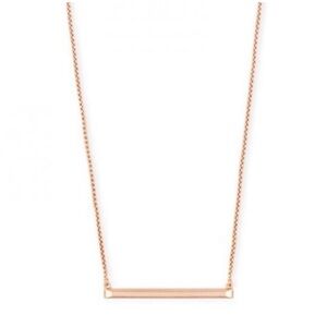 Kendra Scott Elegant Rose Gold Bar Necklace